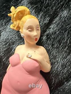 Emilio Casarotto Pink Lady Figurine Chubby Models Italy Signed Limited Edition