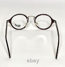 Eyeglass Persol Typewriter Edition Men's Round Acetate Eyewear 145-46 Italy New