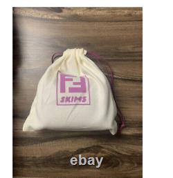 FENDI x Skims FF Logo Bag Clutch Beauty Travel Pouch Printed Nylon Zip Mini