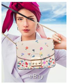 FURLA Metropolis Floral Small Leather Bag Limited Edition MSRP $478