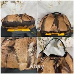 Fendi Goat Fur Hobo Drawstring Bag Brand New Gorgeous Very Very Rare Msrp$4995