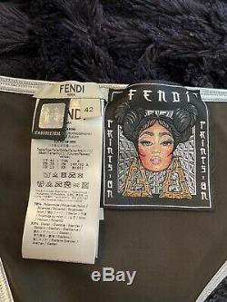 Fendi Prints On Nicki Minaj Silver FF Logo Fendi Bikini Limited Edition