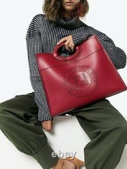 Fendi Red Runaway Perforated Logo Tote Bag LIMITED EDITION! $2890