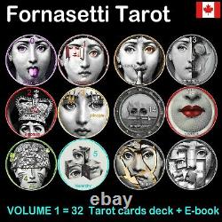 Fornasetti tarot cards card deck rare vintage major arcana oracle book guide set