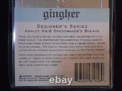 GINGHER Designer Series 8 Dressmaker Shears ASHLEY Limited Edition New In Tin