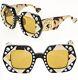 Gucci Hollywood Forever 1330 Black Ivory Yellow Crystal Sunglasses Gg1330s 001