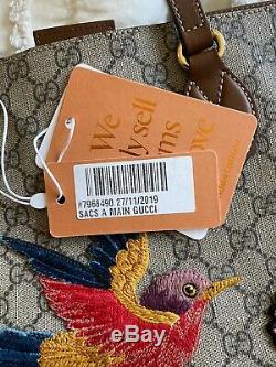 GUCCI Limited Edition GG Supreme Tote Bag Bird Motif Rare NWT