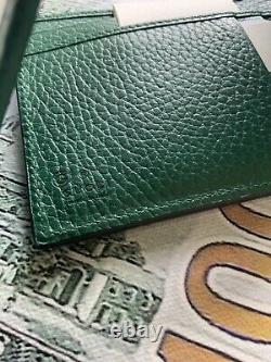 GUCCI Mens Wallet Black And Green With ID Slot Window Limited Edition