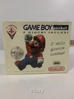 Gameboy Pocket Limited Edition Fiorentina Nintendo Italy Soccer Calcio Sealed