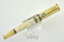 Gioia Italian Cameo Celluloid Limited Edition Of 100 Fountain Pens Blue 14k Nib