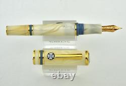 Gioia Italian Cameo Celluloid Limited Edition Of 100 Fountain Pens Blue 14k Nib