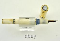 Gioia Italian Cameo Celluloid Limited Edition Of 100 Fountain Pens Blue 14k Nib