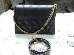 Givenchy small GV3 Leather Handbag/Black with gold hardware (never been used)