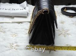 Givenchy small GV3 Leather Handbag/Black with gold hardware (never been used)