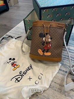 Gucci Bag 602691 Disney Mickey Mouse Mini Gg Supreme Bucket Drawstring $2,260