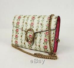 Gucci Dionysus Limited Edition Off White Leather Floral Chain Bag 401231 2067