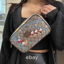 Gucci GG Supreme Donald Duck Disney x Gucci Leather Unisex Belt Bag With Logo