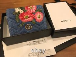 Gucci Japan Exclusive Wallet Denim Card Case Limited Edition Made In Italy