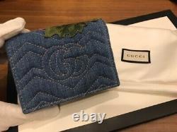 Gucci Japan Exclusive Wallet Denim Card Case Limited Edition Made In Italy