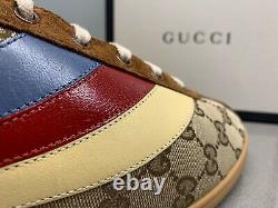 Gucci Ltd Edition GG Sneaker Beige Brown Size 8 UK Brand New Box Made In Italy