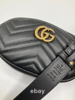 Gucci Women's Fanny Pack Color Black MODEL 476434 NWT AUTHENTIC Size 95/38