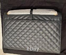 Hot! YSL Yves Saint Laurent Large Envelope Bag, Dark Smoke NWT Limited Cassandre