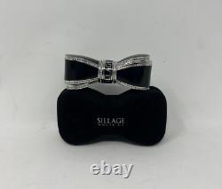 House of Sillage Limited Edition Bow Lipstick Case BLACK withSwarovski Crystals