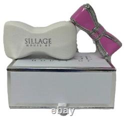 House of Sillage Limited Edition Bow Lipstick Case PINK withSwarovski Crystals
