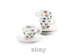 Illy Art Collection 25 Set of 6 Cappuccino Cups + Saucers by IPA Limited Edition