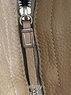 Innue Italy Designer Leather Large Gold/tan Combo Hobo Msrp $425 New With Tags