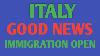 Italy Good News Immigration Open