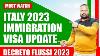 Italy Immigration Visa Latest Update Work Permit For Italy Study In Italy September 2023