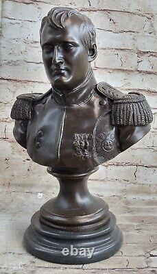 Italy Napoleon Bonaparte French Emperor Empire Bronze Bust Statue Marble Base