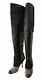 Jerome C. Rousseau 39 Patchwork Leather Suede Faux Fur Thigh High Boots 8.5