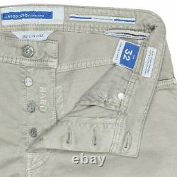 Jacob Cohen Cotton Pants Bard Premium Edition Denim IN Beige-Grey RegEUR350