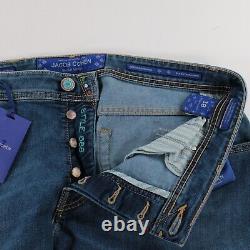 Jacob Cohen NWT Jeans Size 38 In Blue Denim Special Edition Handmade $795