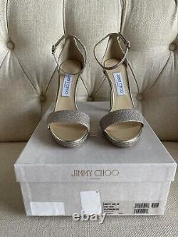 Jimmy Choo Misty 120 Platinum Ice Platform Shoe