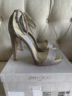 Jimmy Choo Misty 120 Platinum Ice Platform Shoe