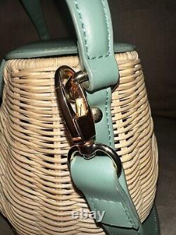 Kontessa Firenze Italian Hand/Shoulder Bag Handwoven Leather Top Cruise NWOT