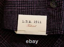 LBM 1911 NWT Limited Edition Argyle Purple Check Blazer 42R 14998