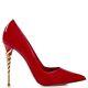 Le Silla Red Sexy High Gloss Leather Pumps With Sculpted Heel Size 36 $1350