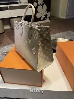 LOUIS VUITTON SPRING IN THE CITY ONTHEGO MM GIANT MONOGRAM BAG! New