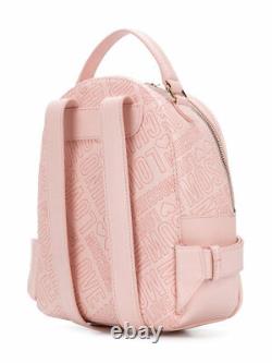LOVE MOSCHINO Logo Embossed Backpack Large Signature Pink LIMITED EDITION