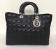 Lady Dior Xlarge Lambskin Shopper Tote Bag 100% Authentic Rare Limited Edition