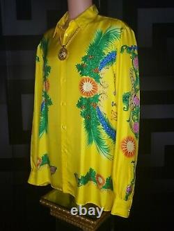 Limited Edition! 1993 Archive! Sold Out! Miami Fl Versace Silk Shirt It 54 2xl