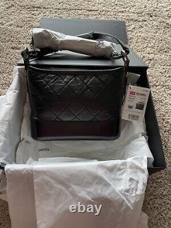 Limited Edition-Authentic NWT Chanel black Embellished small Gabrielle bag