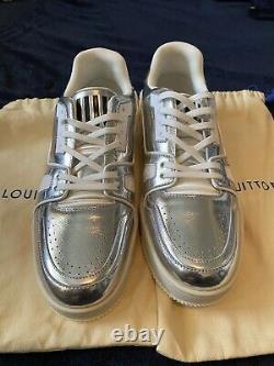 Limited Edition Louis Vuitton Metallic Silver Trainer Virgil Abloh Size 11