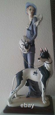 Limited Edition. My Fair Lady with Great Dane by Giuseppe Armani, Made in Italy