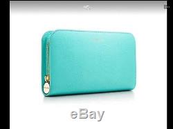 Limited Edition TIFFANY'S WAVE Pond Leather continental Wallet in Tiffany Blue