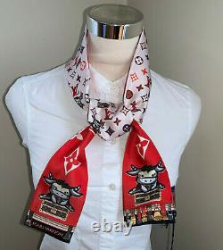 Louis Vuitton NWT Rodeo Bandeau Red Limited Edition Silk Twilly Scarf